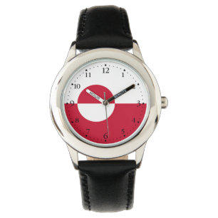 Grönländische Flagge Armbanduhr
