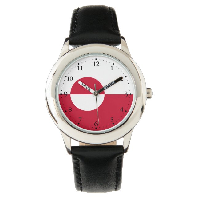 Grönländische Flagge Armbanduhr (Vorderseite)