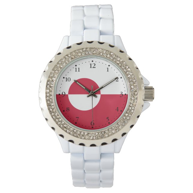 Grönländische Flagge Armbanduhr (Vorderseite)