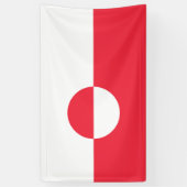 Grönländische Flagge Banner (Vertikal)