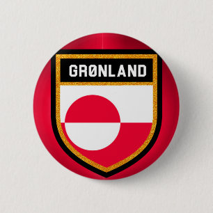 Grönländische Flagge Button