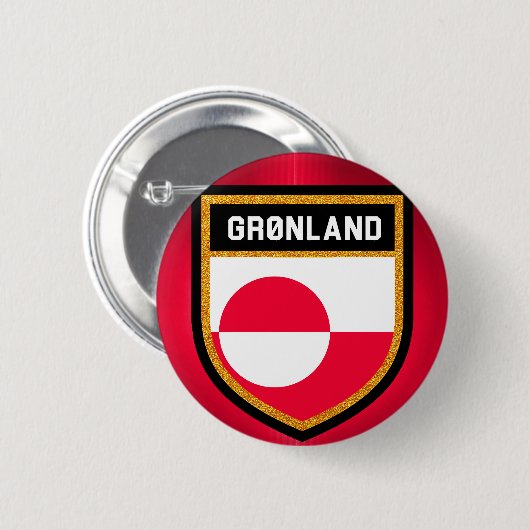 Grönländische Flagge Button (Vorne & Hinten)