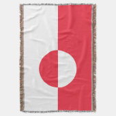 Grönländische Flagge Decke (Vorderseite Vertikal)