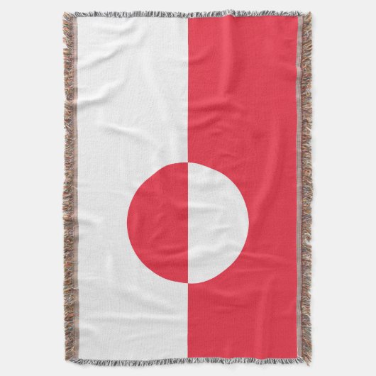 Grönländische Flagge Decke (Vorderseite Vertikal)