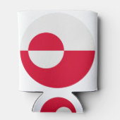 Grönländische Flagge Dosenkühler (Rückseite)