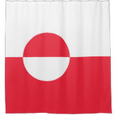 Grönländische Flagge Duschvorhang (Vorderseite)