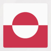 Grönländische Flagge Etiketten (Design 1)