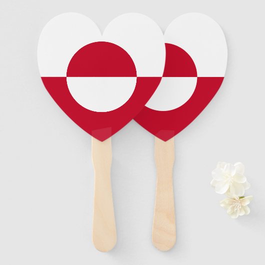 Grönländische Flagge Fächer (Vorne und Hinten)