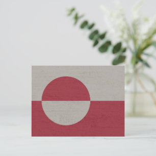 Grönländische Flagge Feiertagspostkarte