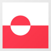 Grönländische Flagge Fensteraufkleber (Blatt)
