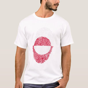Grönländische Flagge Fingerabdruck Land Prix T-Shirt