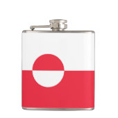 Grönländische Flagge Flachmann (Vorderseite)