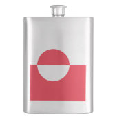 Grönländische Flagge Flachmann (Vorderseite)