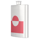 Grönländische Flagge Flachmann (Links)