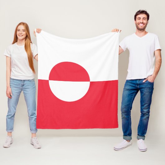 Grönländische Flagge Fleecedecke (Beispiel)