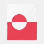 Grönländische Flagge Fleecedecke (Vorderseite)