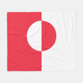 Grönländische Flagge Fleecedecke (Vorderseite (Horizontal))