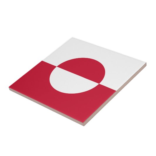 Grönländische Flagge Fliese (Seite)