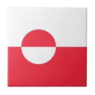 Grönländische Flagge Fliese