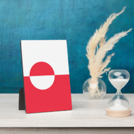 Grönländische Flagge Fotoplatte