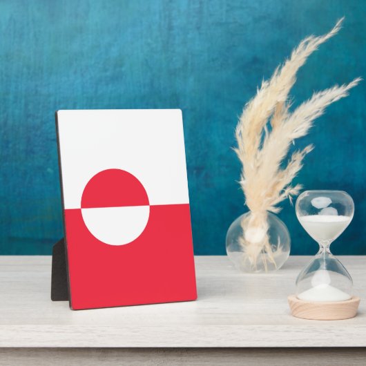 Grönländische Flagge Fotoplatte (Seite)