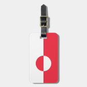 Grönländische Flagge Gepäckanhänger (Vorderseite vertikal)