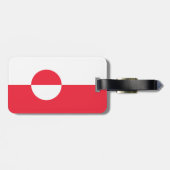 Grönländische Flagge Gepäckanhänger (Rückseite horizontal)