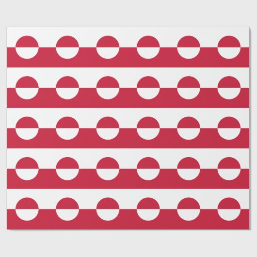 Grönländische Flagge Geschenkpapier (Flach)