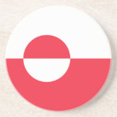 Grönländische Flagge Getränkeuntersetzer (Vorne)