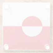 Grönländische Flagge Glasuntersetzer (Rückseite)