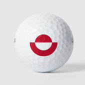 Grönländische Flagge Golfball (Vorderseite)