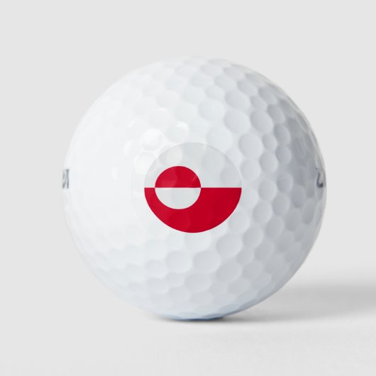 Grönländische Flagge Golfball (Vorderseite)