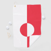Grönländische Flagge Golfhandtuch (Insitu)
