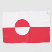 Grönländische Flagge Golfhandtuch (Horizontal)