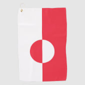 Grönländische Flagge Golfhandtuch (Vorderseite)