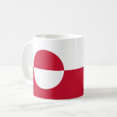 Grönländische Flagge Kaffeetasse (Vorderseite Links)