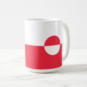 Grönländische Flagge Kaffeetasse (VorderseiteRechts)