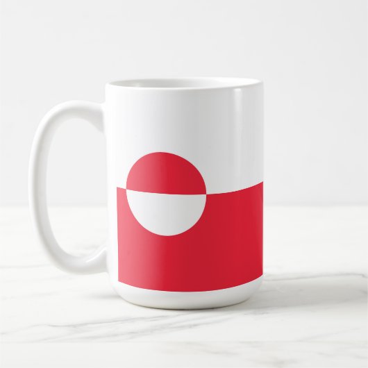 Grönländische Flagge Kaffeetasse (Links)