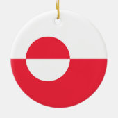 Grönländische Flagge Keramik Ornament (Hinten)