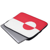 Grönländische Flagge Laptopschutzhülle (Vorne Knopf)