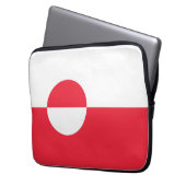 Grönländische Flagge Laptopschutzhülle (Vorderseite Links)