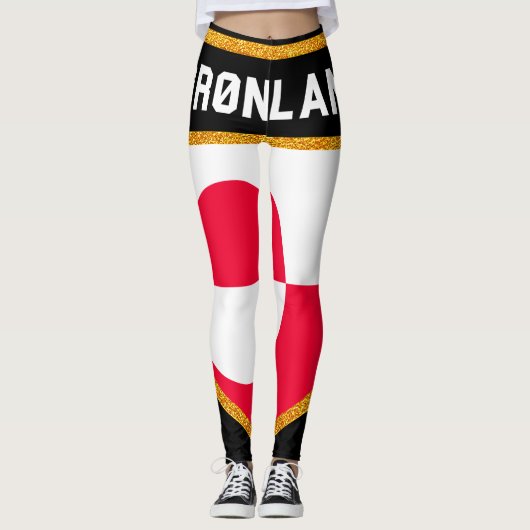 Grönländische Flagge Leggings (Vorderseite)