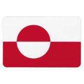 Grönländische Flagge Magnet (Horizontal)