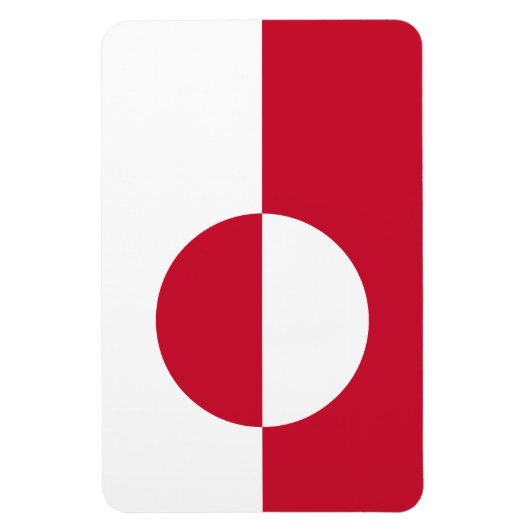Grönländische Flagge Magnet (Vertikal)