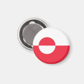 Grönländische Flagge Magnet (Vorderseite/Rückseite)