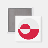 Grönländische Flagge Magnet (Vorderseite/Rückseite)