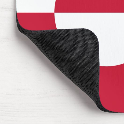 Grönländische Flagge Mousepad (Ecke)
