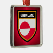 Grönländische Flagge Ornament Aus Metall (Rechts)