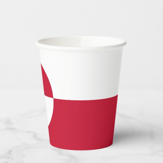 Grönländische Flagge Pappbecher (Links)