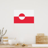 Grönländische Flagge Poster (Küche)